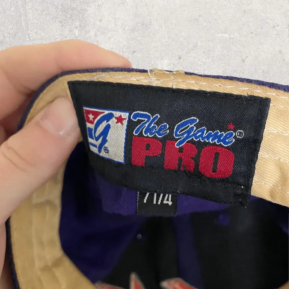 Vintage 90s Minor League Baseball Hat OSFA Purple Embroidered Logo The Game Pro - Picture 7 of 9
